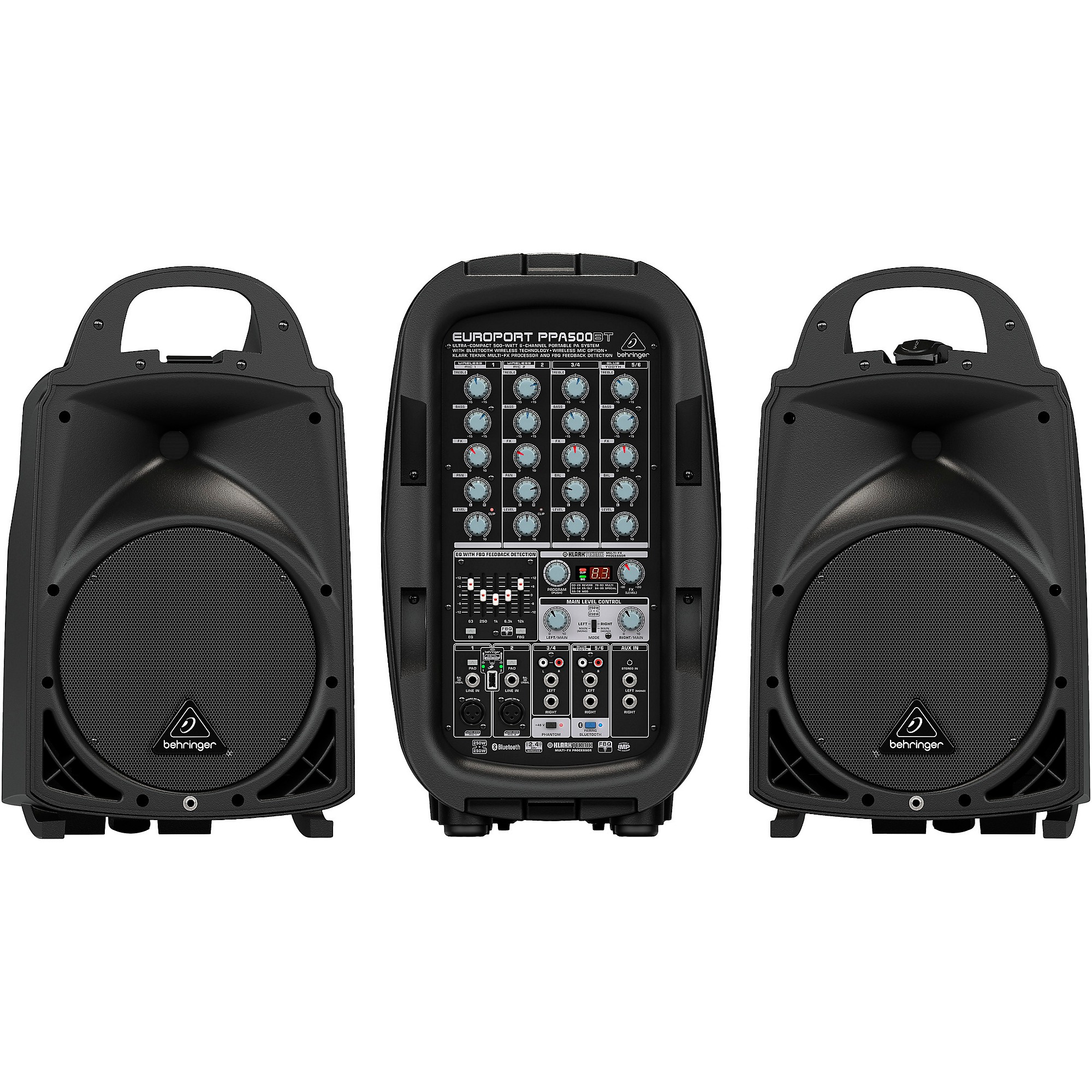 Behringer Europort PPA500BT 6-Channel Portable PA System | Guitar