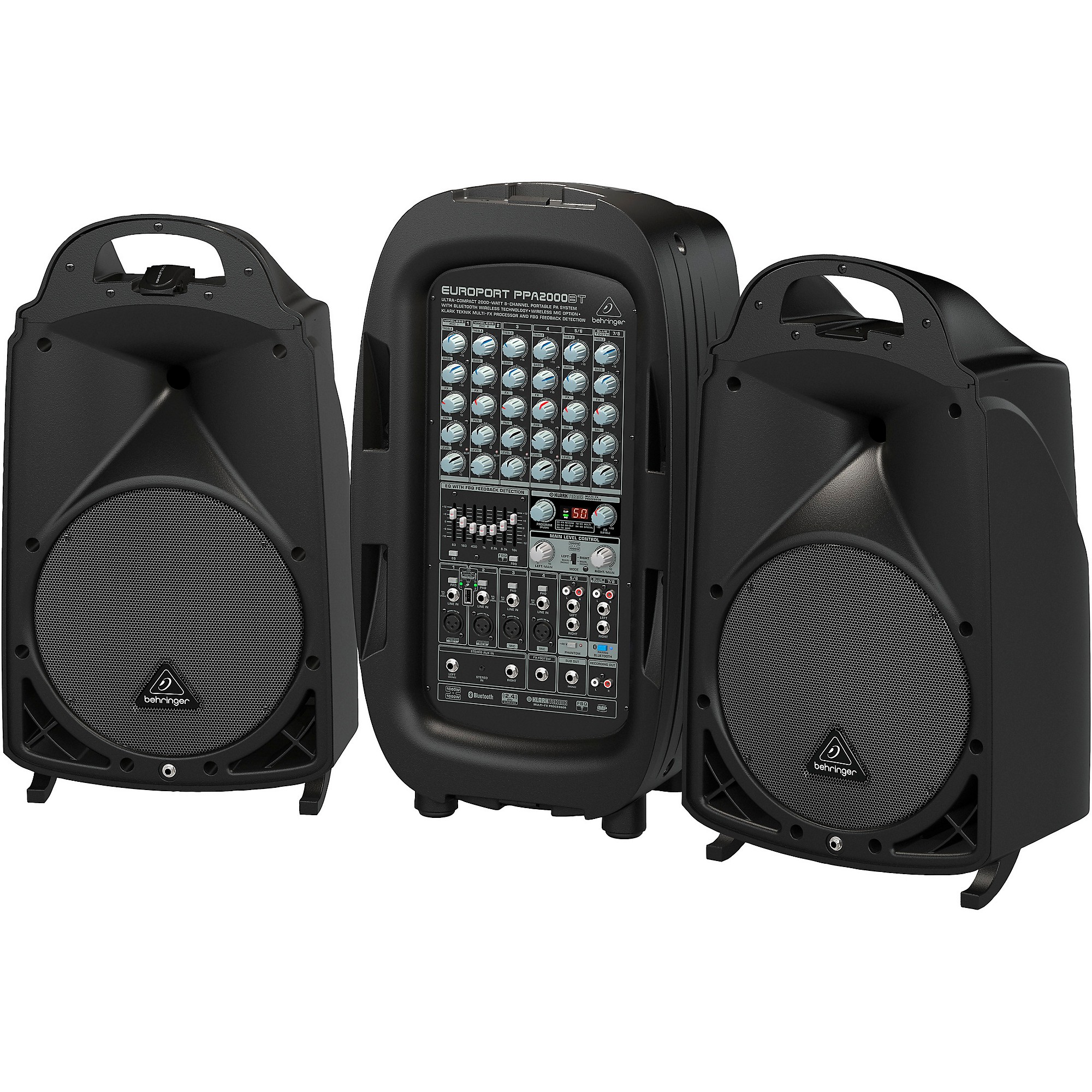 Behringer EUROPORT PPA2000BT ポータブルPAシステム Behringer Europort PPA2000BT 8-Channel Portable PA System