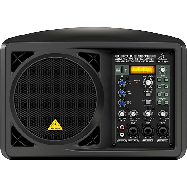 Open Box Behringer EUROLIVE B207MP3 6.5" PA/Monitor Speaker System Level 1
