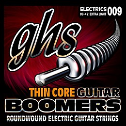 GHS TC-GBXL Thin Core Boomers Extra Light Electric Guitar Strings (9-42)