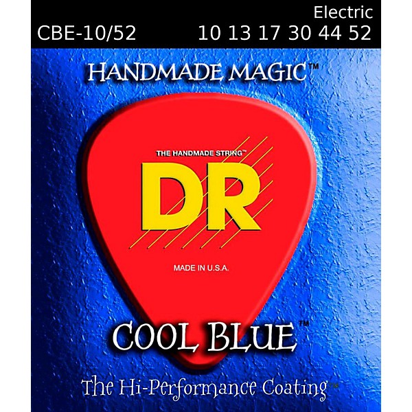 DR Strings Cool Blue Coated Electric Strings Medium (10-52)