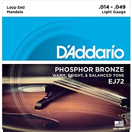 D'Addario EJ72 Phosphor Bronze Light Mandola Strings (14-49)