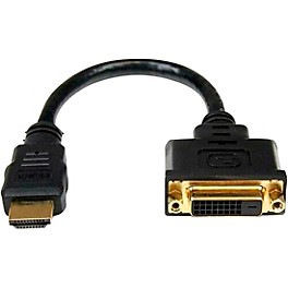 Startec 8" HDMI to DVI-D Video Cable Adapter - HDMI Male to DVI Female 8 in.