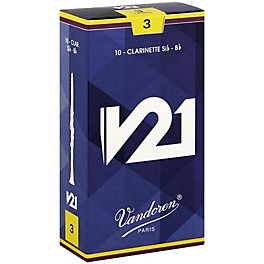 Vandoren V21 Bb Clarinet Reeds Strength 3.5+ Box of 10 Vandoren V21 Bb Clarinet Reeds Strength 3.0 Box of 10