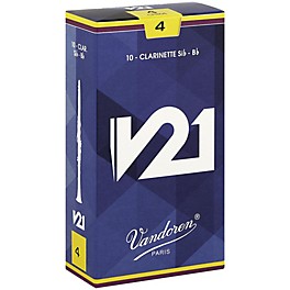 Vandoren V21 Bb Clarinet Reeds Strength 3.5+ Box of 10 Vandoren V21 Bb Clarinet Reeds Strength 4 Box of 10