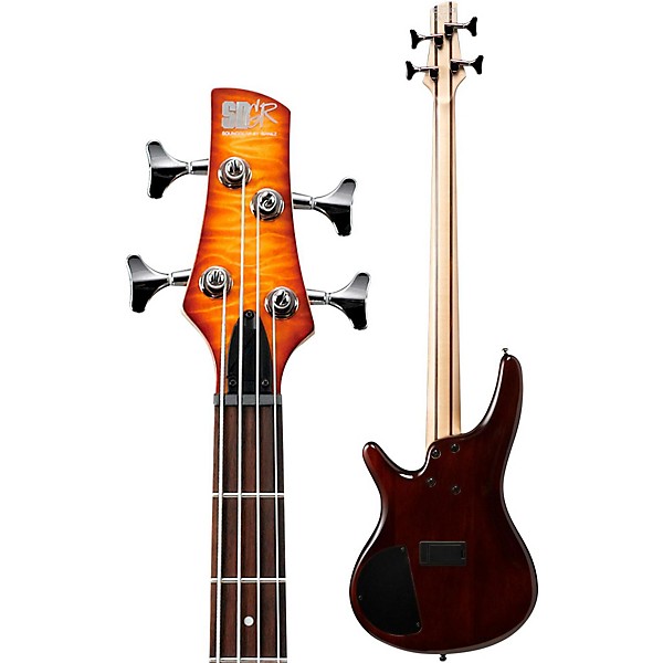 Ibanez SR400QM 4-String Electric Bass Guitar Brown Burst