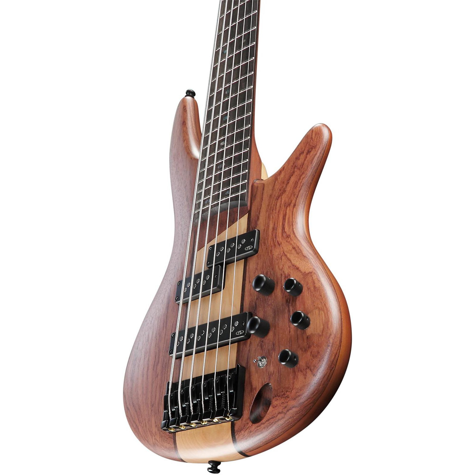 Ibanez SR756 6-String Electric Bass Guitar Flat Natural