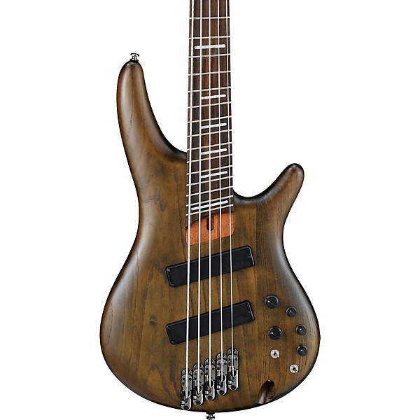 Open Box Ibanez SRFF805 Multi-scale 5-String Electric Bass Guitar Level 1 Flat Walnut Rosewood