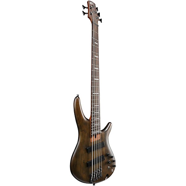 Open Box Ibanez SRFF805 Multi-scale 5-String Electric Bass Guitar Level 1 Flat Walnut Rosewood