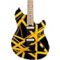 EVH Wolfgang Special Tunamatic Bridge Electric Guitar Black with Yellow Stripes thumbnail
