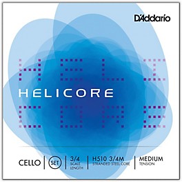 D'Addario Helicore Series Cello String Set 4/4 Size Heavy D'Addario Helicore Series Cello String Set 3/4 Size