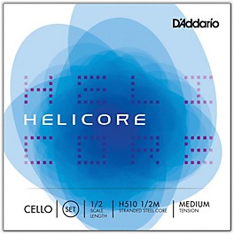 D'Addario Helicore Series Cello String Set 4/4 Size Heavy D'Addario Helicore Series Cello String Set 1/2 Size