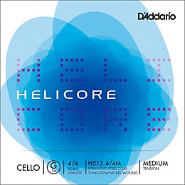 D'Addario Helicore Series Cello G String 4/4 Size Medium