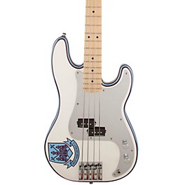 Fender Steve Harris Signature Precision Bass Electric Bass Guitar Olympic White with Pinstripe