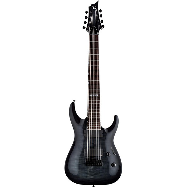 Open Box ESP LTD H-408BFM Eight-String Electric Guitar Level 2 See-Thru Black 190839650979