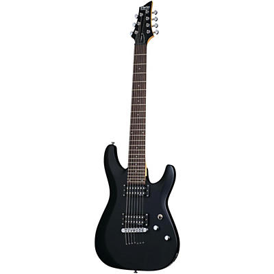 Schecter Guitar Research C-7 Deluxe Seven-String Electric Guitar Satin Black for sale
