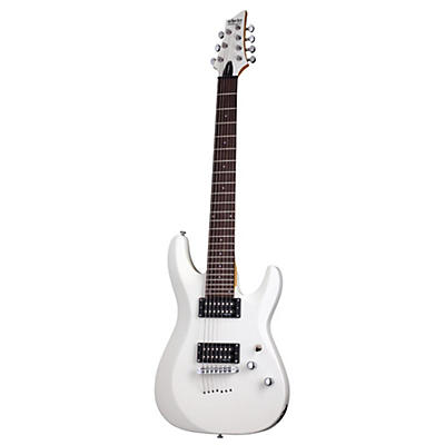 Schecter Guitar Research C-7 Deluxe Seven-String Electric Guitar Satin White for sale