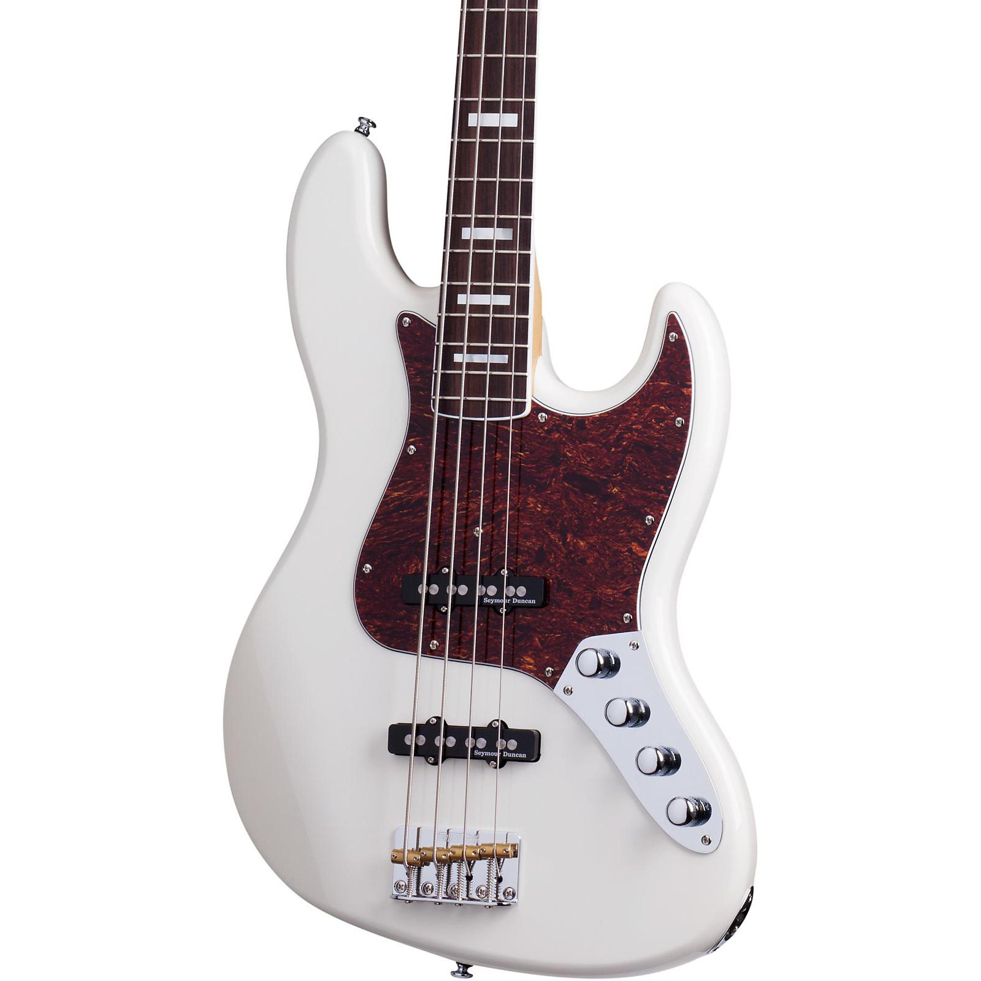 Open Box Schecter Guitar Research Diamond-J Plus Electric Bass Guitar Level  2 Ivory 888366067116