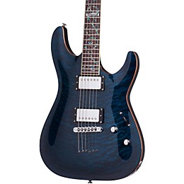 Open Box Schecter Guitar Research C-1 Classic Electric Guitar Level 2 See-Thru Blue 190839086693