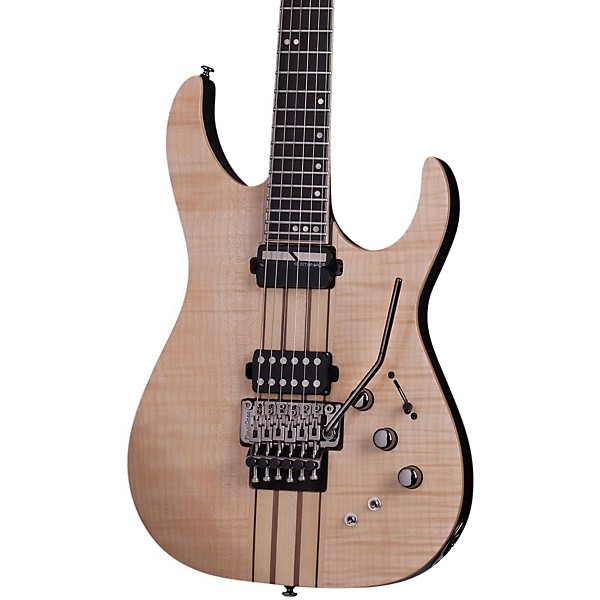 Open Box Schecter Guitar Research Banshee Elite-6 with Floyd Rose and Sustainiac Electric Guitar Level 2 Gloss Natural 888...