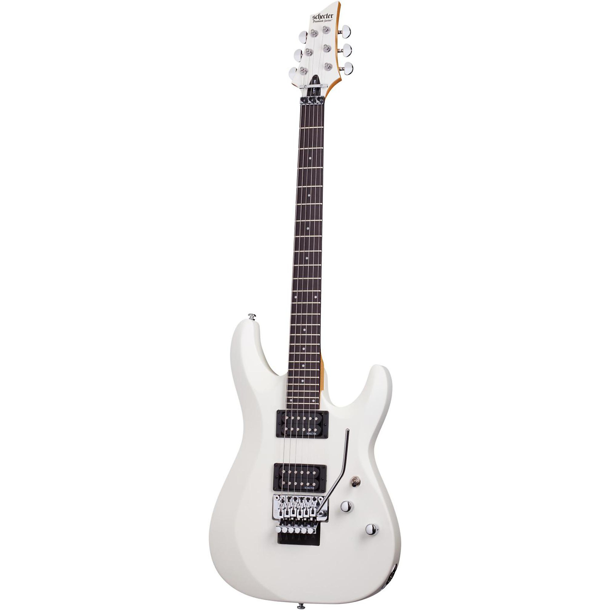 Schecter Guitar Research C-6 Deluxe With Floyd Rose Trem Electric Guitar  Satin White | Guitar Center