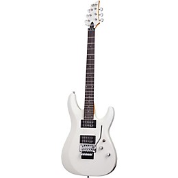 Schecter Guitar Research C-6 Deluxe With Floyd Rose Trem Electric Guitar Satin White