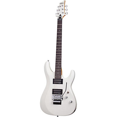 Schecter Guitar Research C-6 Deluxe With Floyd Rose Trem Electric Guitar Satin White for sale