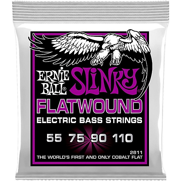 Ernie Ball P02811 Power Slinky Flatwound Bass Strings