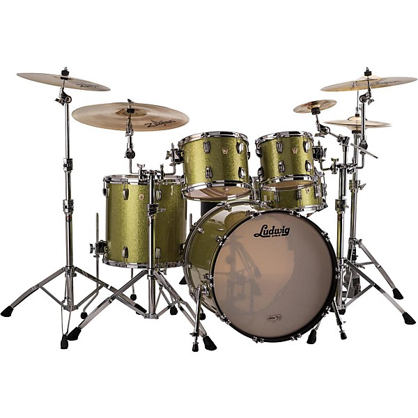 Ludwig Classic Maple 4-Piece Shell Pack Olive Sparkle