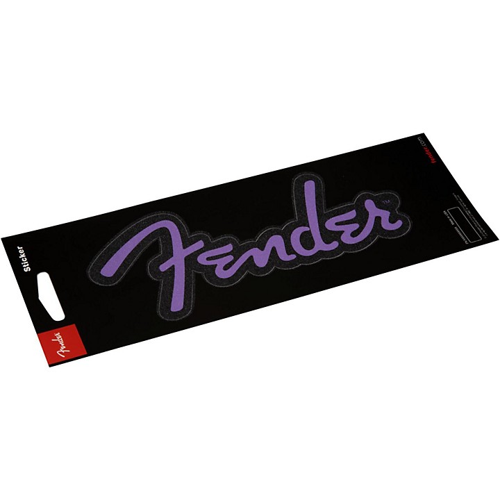 Fender Logo Sticker Glitter Purple 