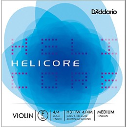 D'Addario Helicore Series Violin E String 4/4 Size Medium Wound E