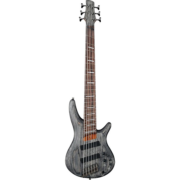 Ibanez SRFF806 Multi-Scale Six-String Electric Bass Guitar Black Stained
