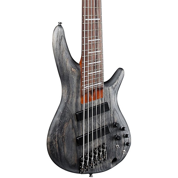 Ibanez SRFF806 Multi-Scale Six-String Electric Bass Guitar Black Stained
