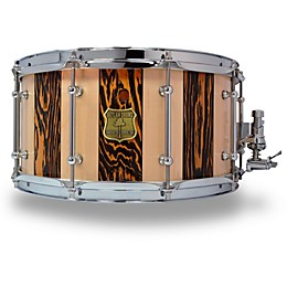 OUTLAW DRUMS Suite Stripe Douglas Fir and Maple Stave Snare Drum with Chrome Hardware 14 x 7 in. Black/Natural