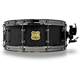 OUTLAW DRUMS Red Oak Stave Snare Drum with Black Chrome Hardware 14 x 5.5 in. Black Satin