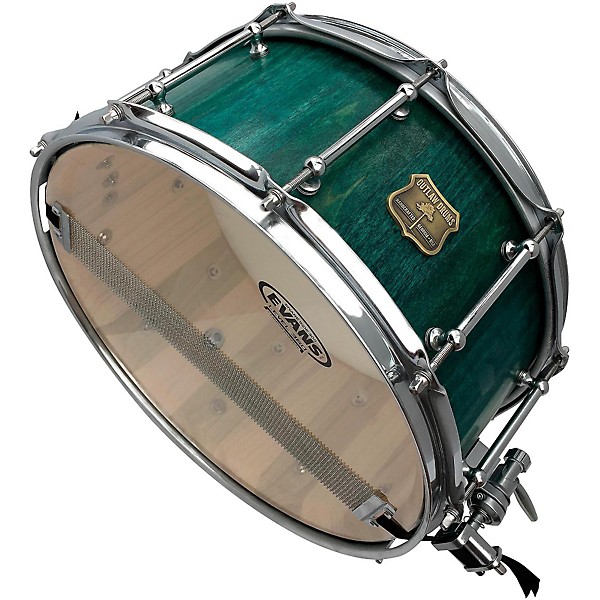 OUTLAW DRUMS Poplar Stave Snare Drum with Chrome Hardware 14 x 6.5 in. Emerald Cove