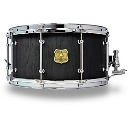 OUTLAW DRUMS Red Oak Stave Snare Drum with Chrome Hardware 14 x 7 in. Black Satin