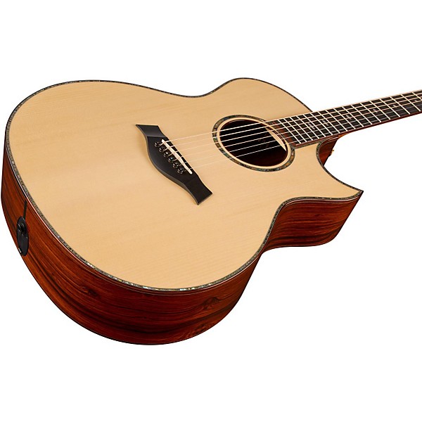 Taylor Custom 8321 Grand Auditorium Florentine Cutaway Cocobolo Back & Sides Acoustic-Electric Guitar Natural