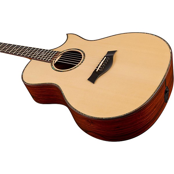 Taylor Custom 8321 Grand Auditorium Florentine Cutaway Cocobolo Back & Sides Acoustic-Electric Guitar Natural