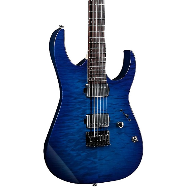 Open Box Ibanez RG6005 Quilted Maple Electric Guitar Level 2 Sapphire Blue Burst 888365933733