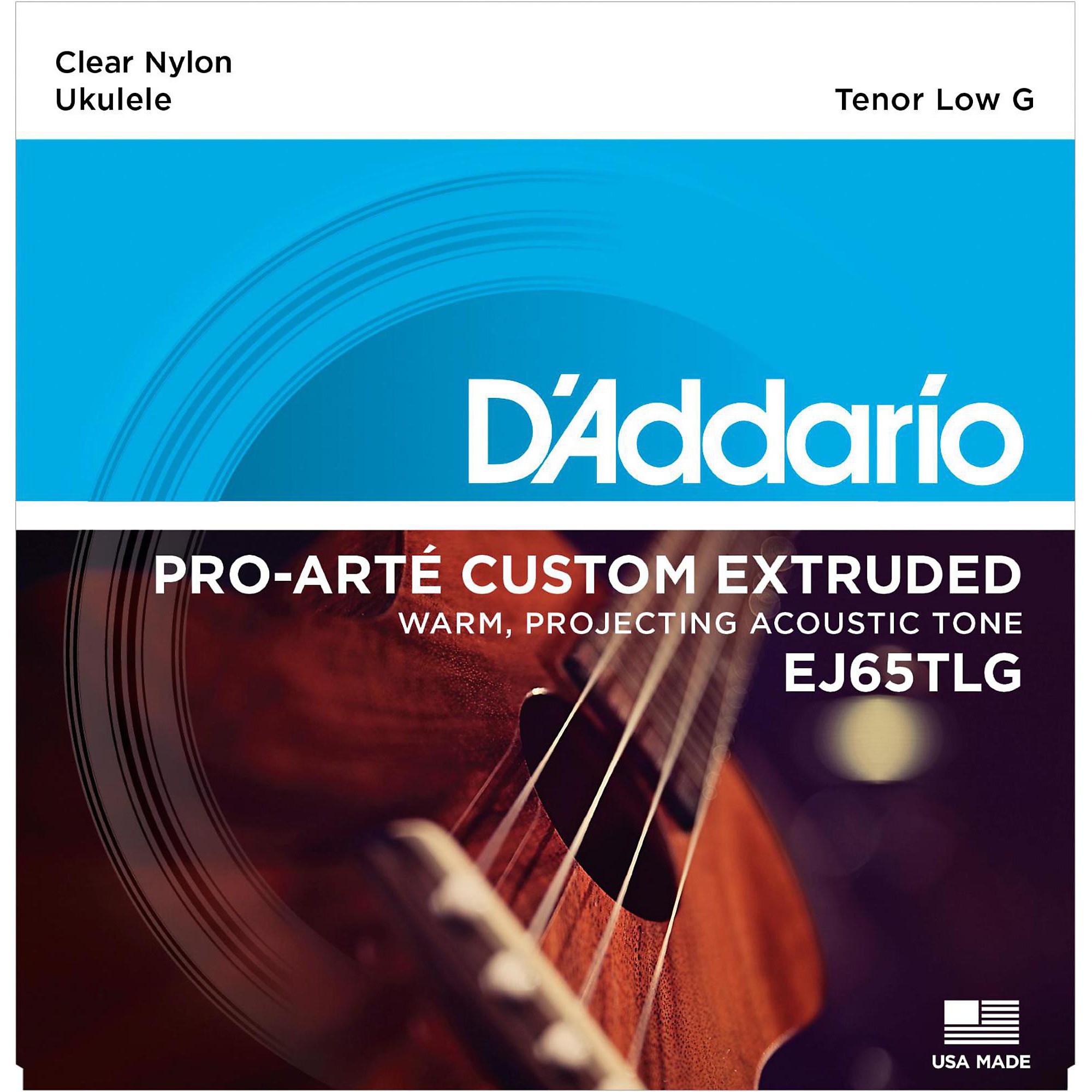 D'Addario EJ65TLG Custom Extruded Tenor Low G Nylon Ukulele Strings | Guitar Center