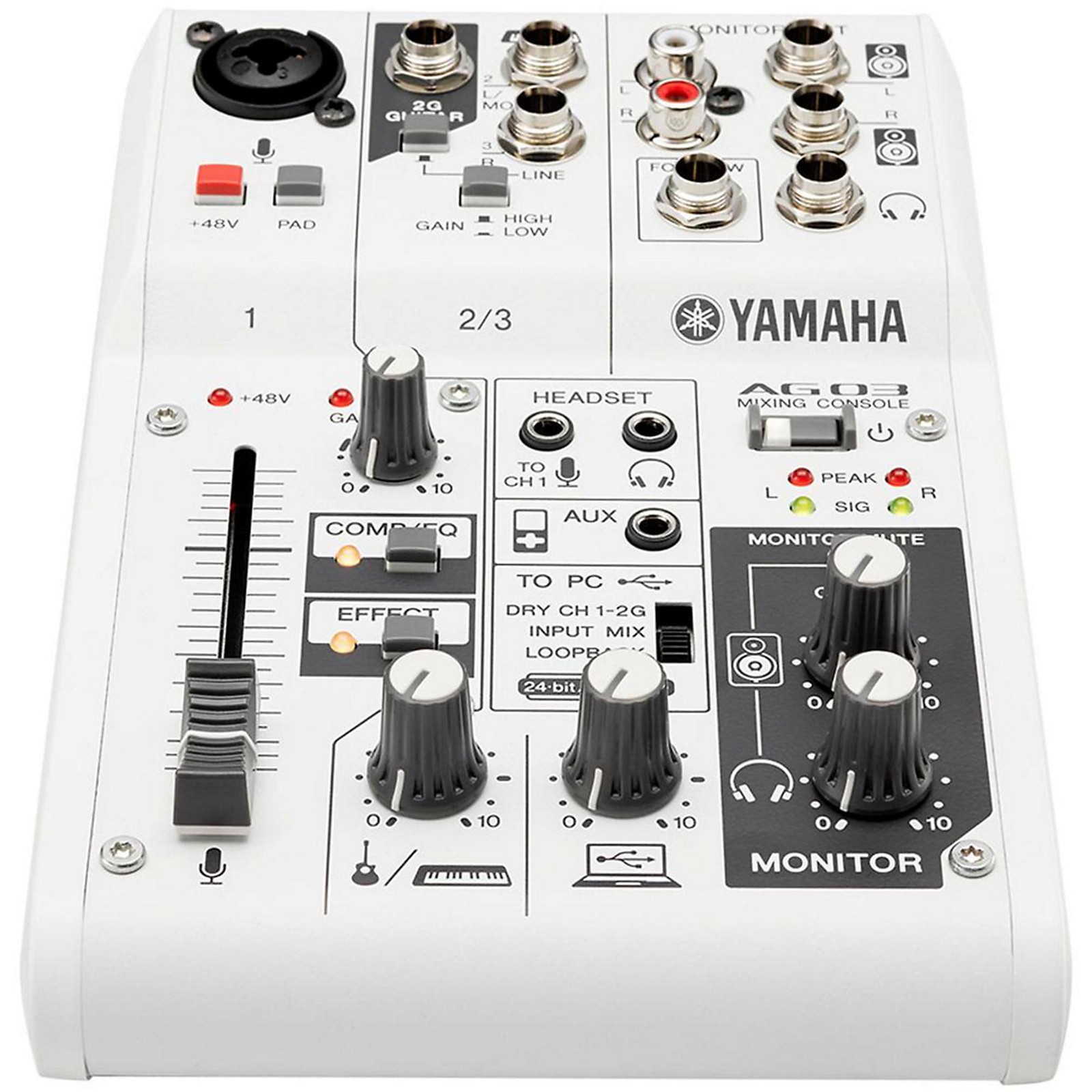 Open Box Yamaha AG03 3-Channel Mixer/USB Interface For IOS/MAC/PC Level 2  194744659942