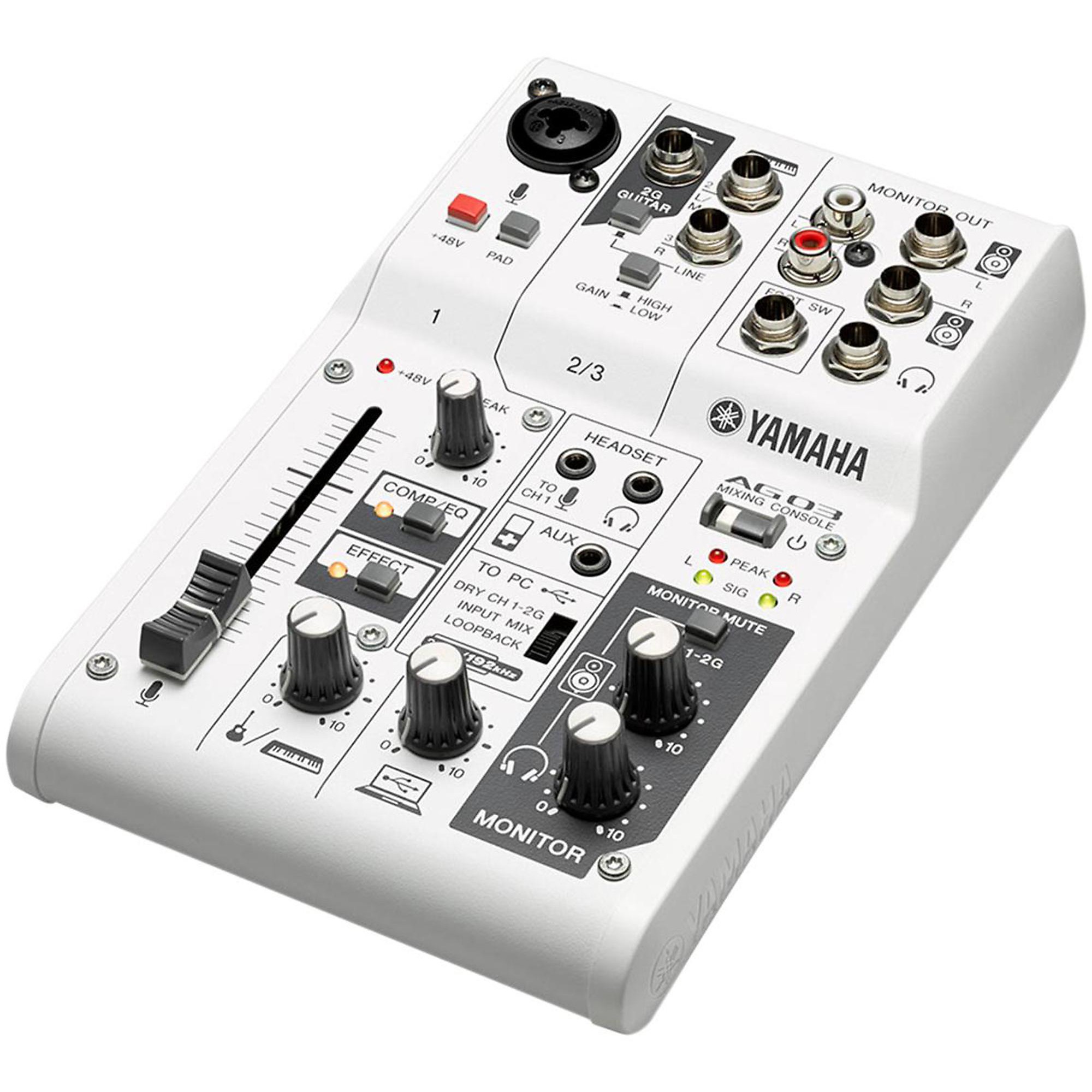 Yamaha AG03 3-Channel Mixer/USB Interface For IOS/MAC/PC | Guitar 