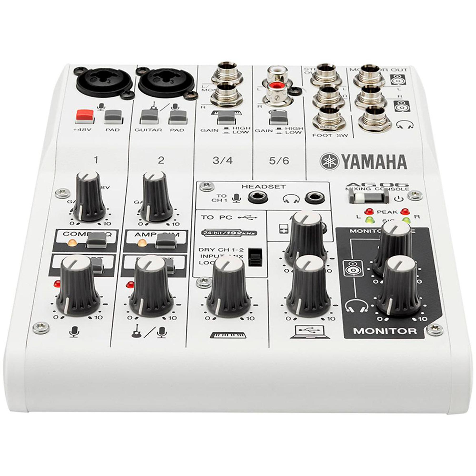 Yamaha AG06 6-Channel Mixer/USB Interface for IOS/MAC/PC