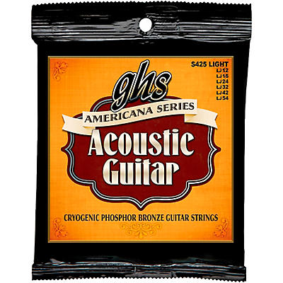 Ghs Americana Light Acoustic Guitar Strings (12-54) for sale