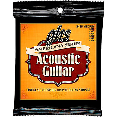 Ghs Americana Medium Acoustic Guitar Strings (13-56) for sale