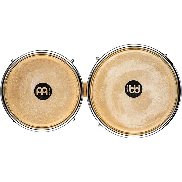 MEINL Rubber Wood Bongos with Chrome Hardware Natural