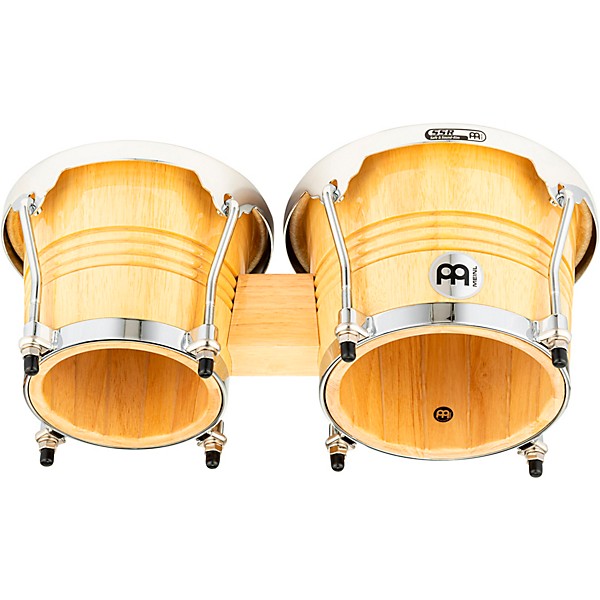 MEINL Rubber Wood Bongos with Chrome Hardware Natural