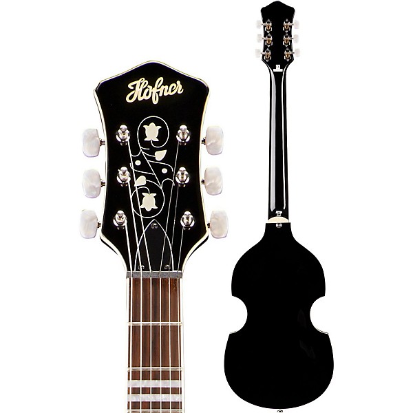 Open Box Hofner Ignition Series Violin Electric Guitar Level 1 Black