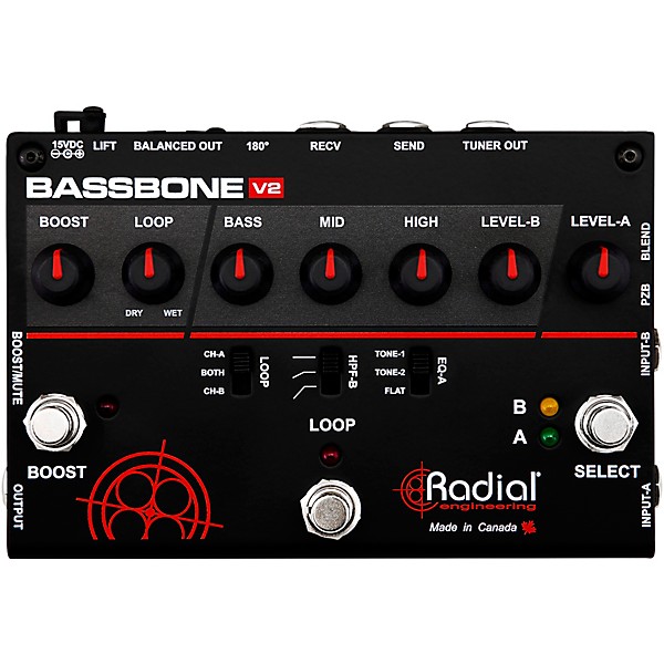 Open Box Radial Engineering Bassbone V2 Bass Preamp and DI Box Level 2  194744450808